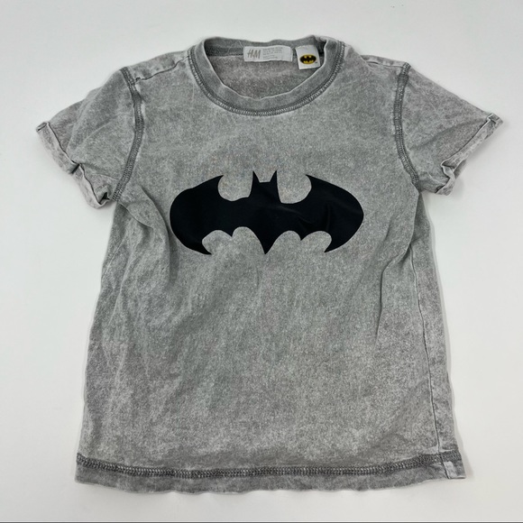 H&M Blue Hoodie Sweatshirt and Batman tshirt Boy’s Size 2-4 Years - Picture 2 of 7